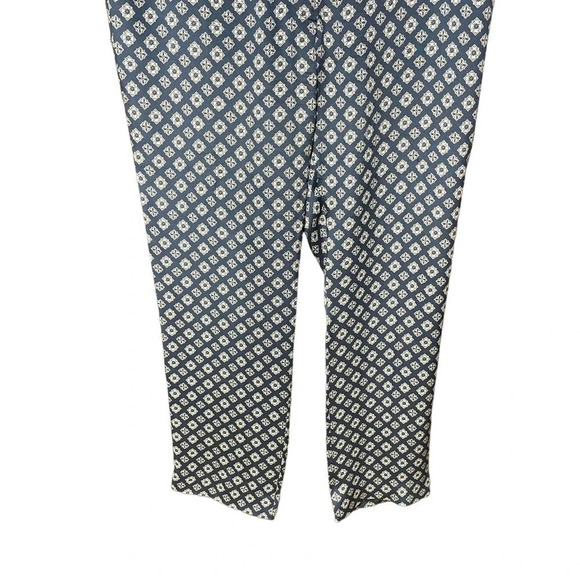 JOSEPH Ben Matt Silk Cravate Blue Diamond Print Silk Trouser Pants Size 42 US 10 - Picture 3 of 10